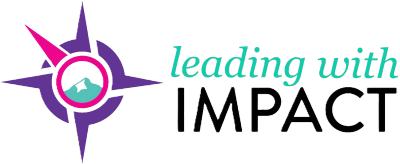 Logo with compass and 'leading with IMPACT' text.