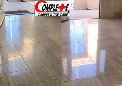 Before and After picture of Marble Cleaning and Polishing in Las Vegas. 