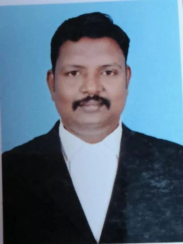 Portrait of Adv. A. Sakthi, M.A., B.L., senior advocate with 18 years of experience practicing civil