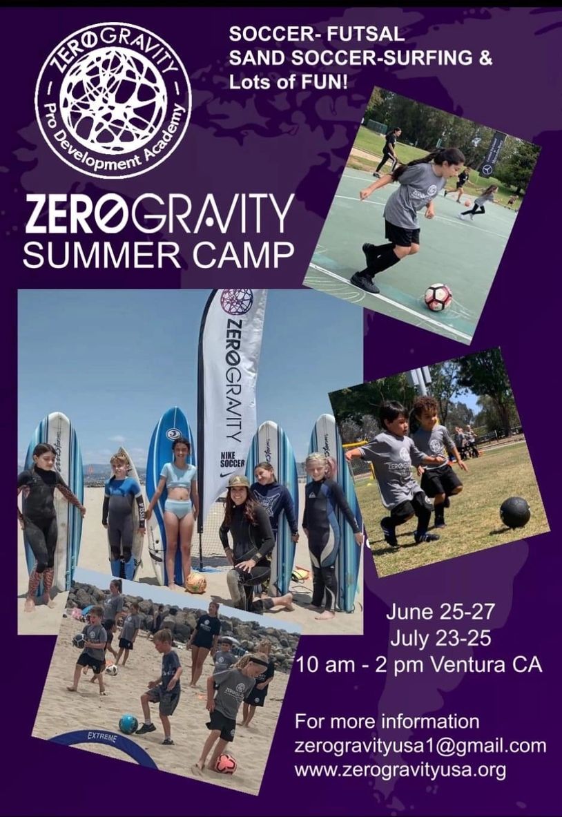 ZeroGravity summer camp flyer 