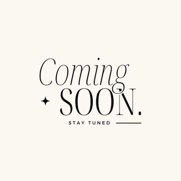 Elegant 'Coming Soon' text with 'Stay Tuned' message on a light background.