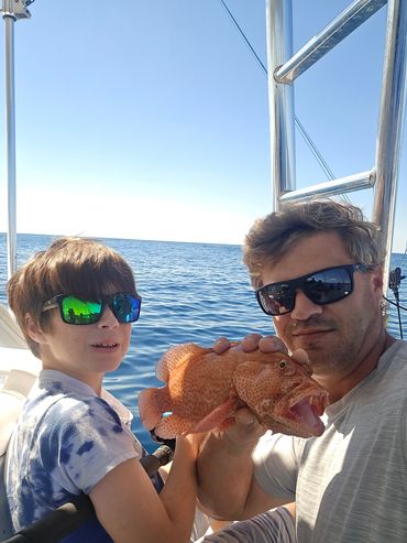 When the youngest gets to catch fish.