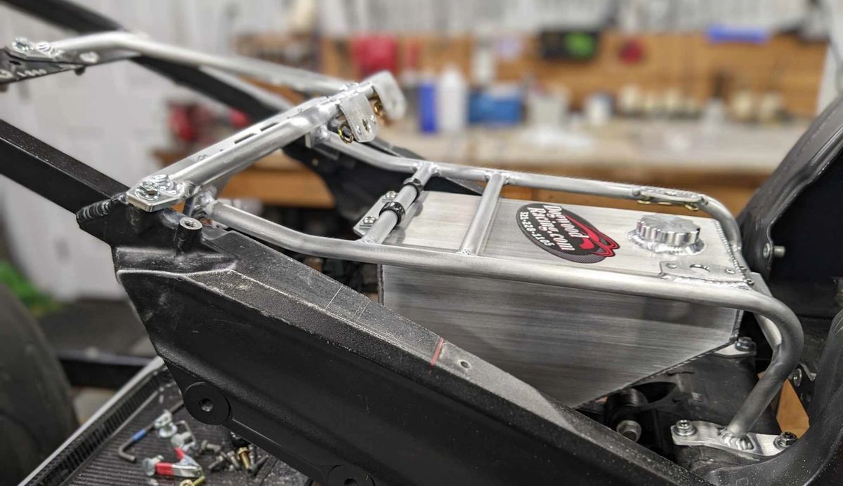 Dogwood Racing ZX14 Prostreet Internal Pump Fuel Cell with Tank Shell Support and Seat Brace
