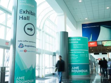 Entrance to an exhibit hall at AME Roundup.