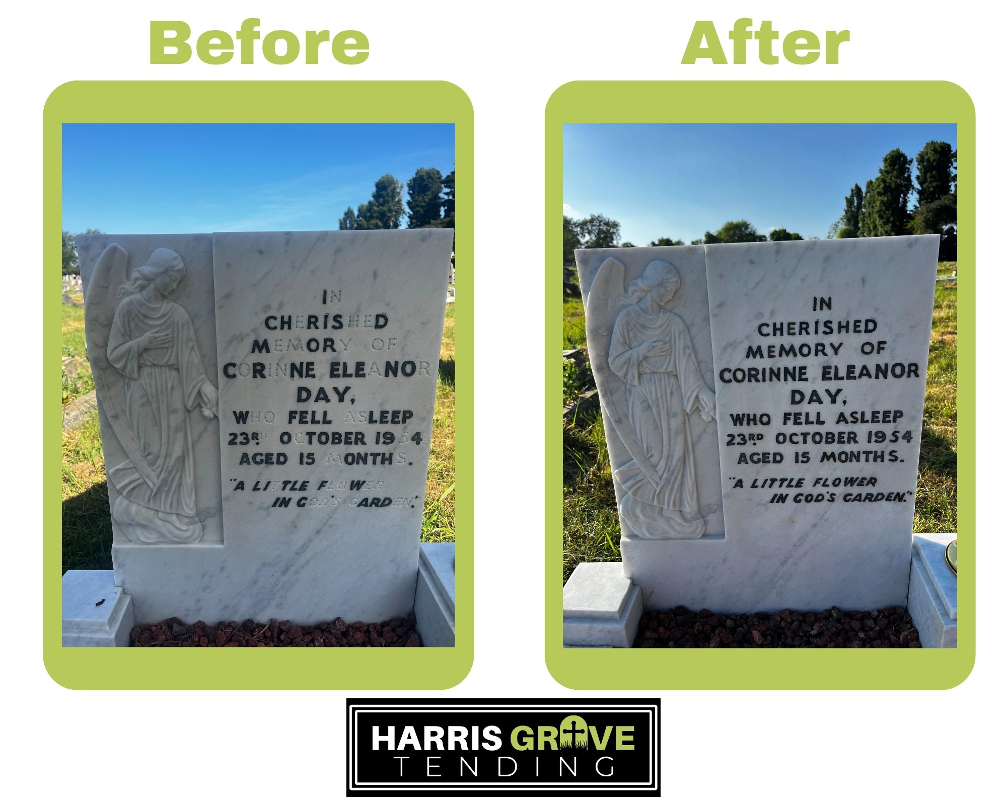 Lead letter repairs Chichester, Havant, Portsmouth, Headstone repairs