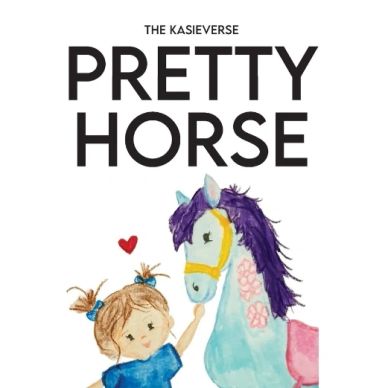 Illustration of a girl with a horse and the text Pretty Horse.