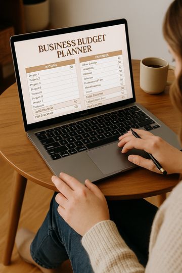 All-in-one business budget planner.  Helps you track income, expenses and profit. 