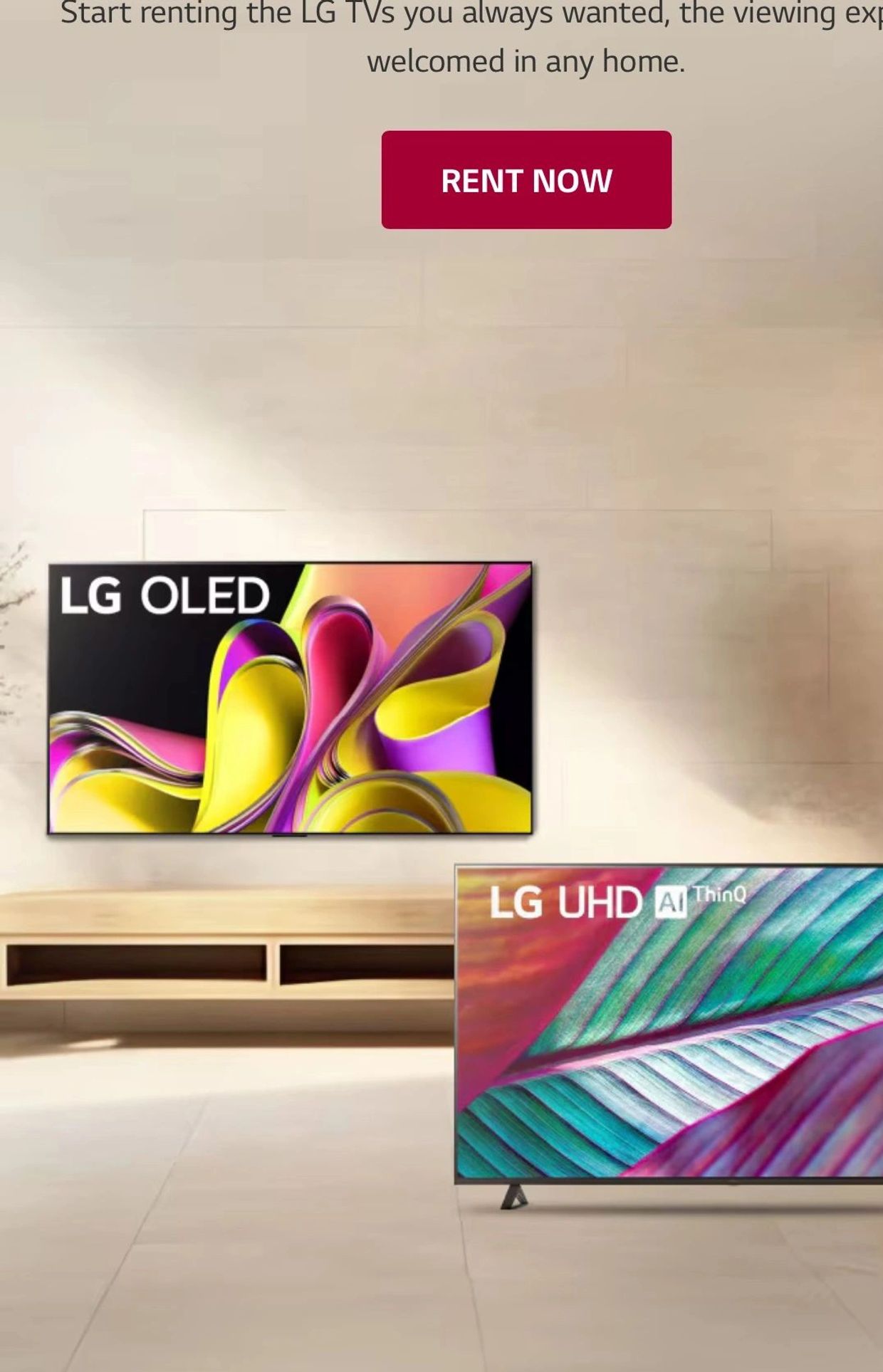 LG Televisions, OLED & 4K Smart TVs - RENT-UP