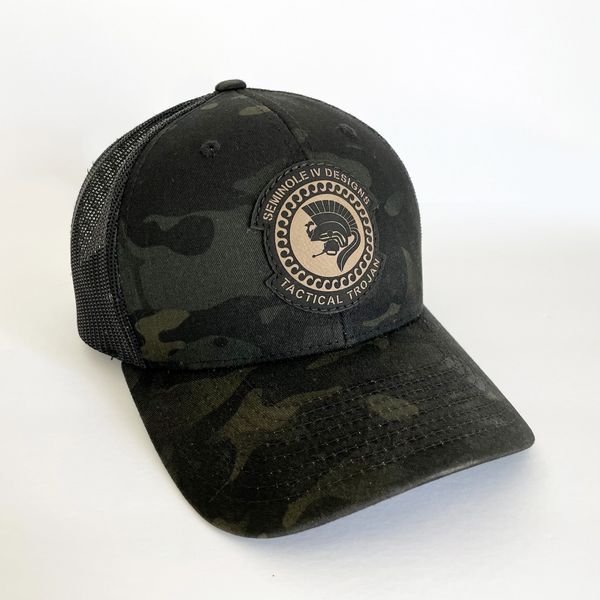 Black Multicam Trucker Hat