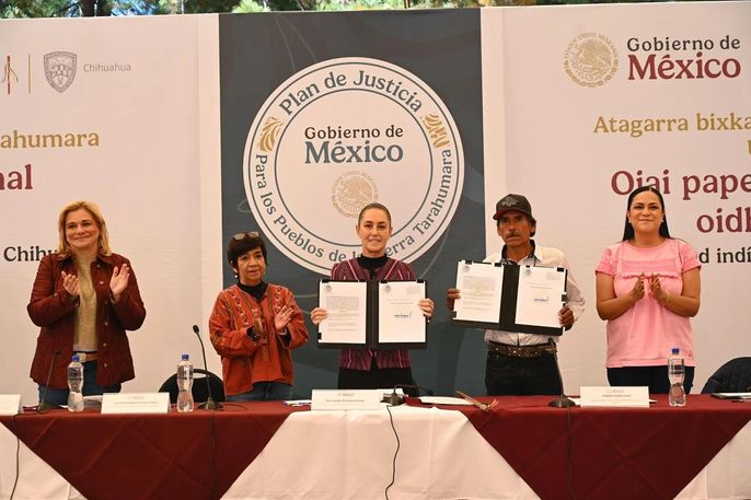 “ES JUSTICIA TERRITORIAL”: PRESIDENTA CLAUDIA SHEINBAUM ENCABEZA ENTREGA DE MÁS DE 3 MIL HECTÁREAS DE LA SIERRA TARAHUMARA DE CHIHUAHUA AL PUEBLO ÓDAMI
