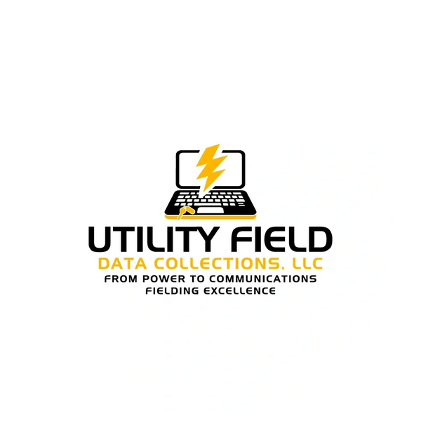 Logo of Utility Field Data Collections, LLC with a laptop and lightning bolt graphic.