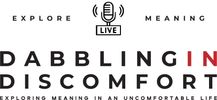 Logo with the text "Exploring Meaning in an Uncomfortable Life".