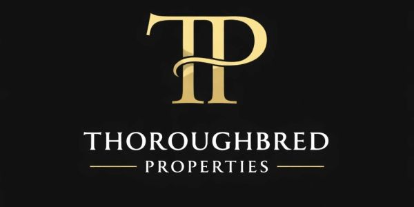 Elegant logo for Thoroughbred Properties.