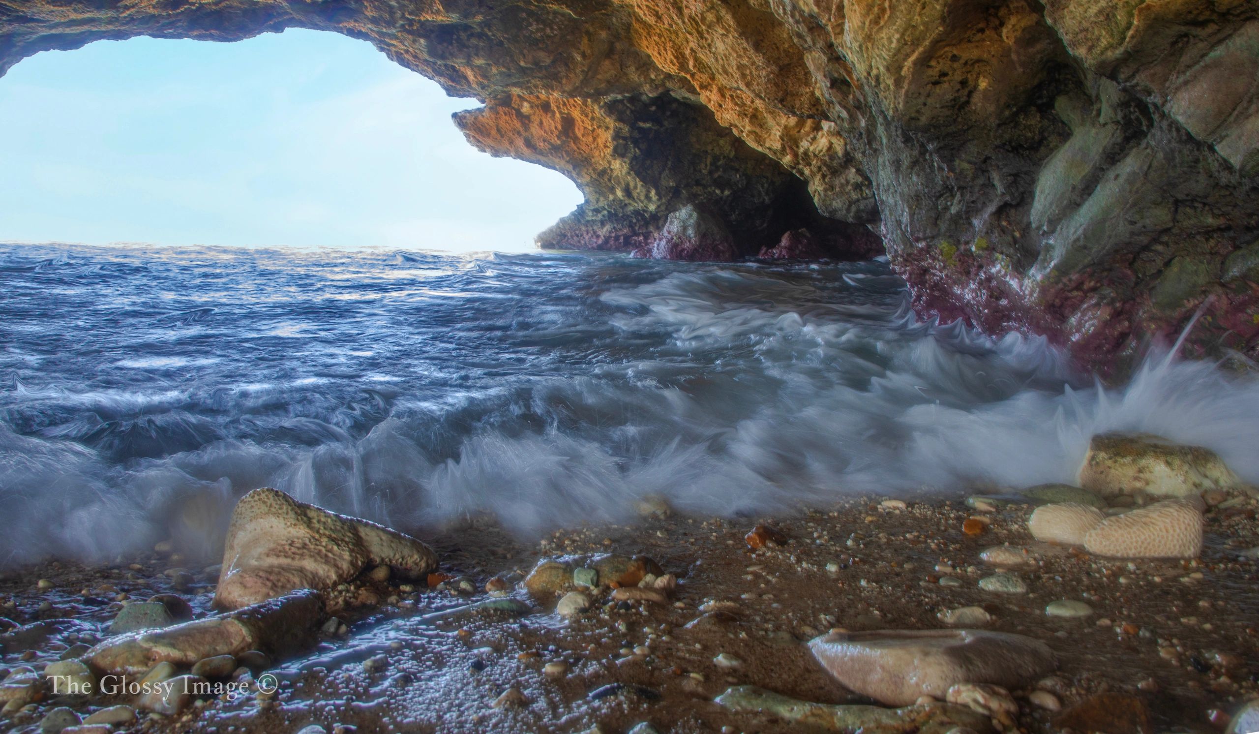 Natural cave in Aruba