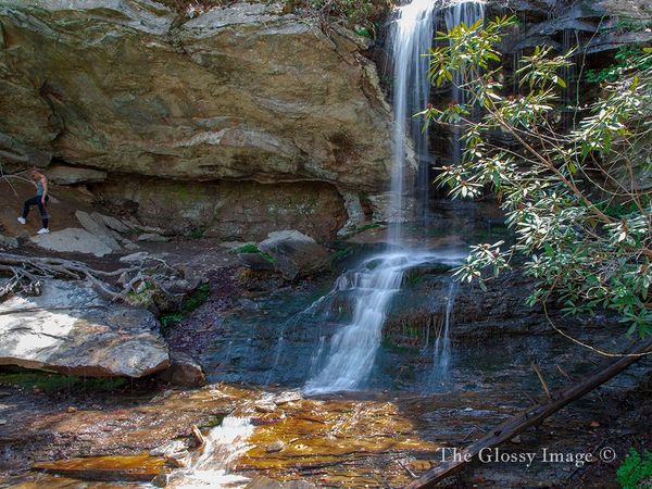 You can walk and get pictures underneath this waterfall