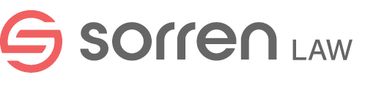 Sorren Law logo with red and gray colors.