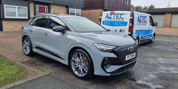 Audi Q4 Etron having a car valet near me in wakefield by Aztec valeting and detailing Ltd