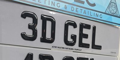3D Gel number plate at aztec valeting and detailing 