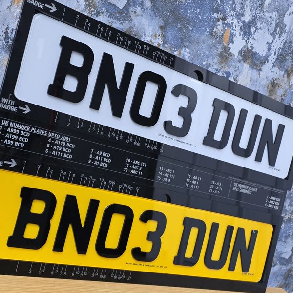 4d 3mm car number plates for sale in wakefield
