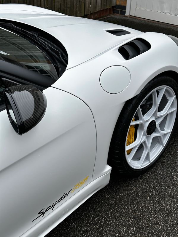 Porsche Spyder RS valeted in Pontefract by Aztec Valeting and Detailing Ltd