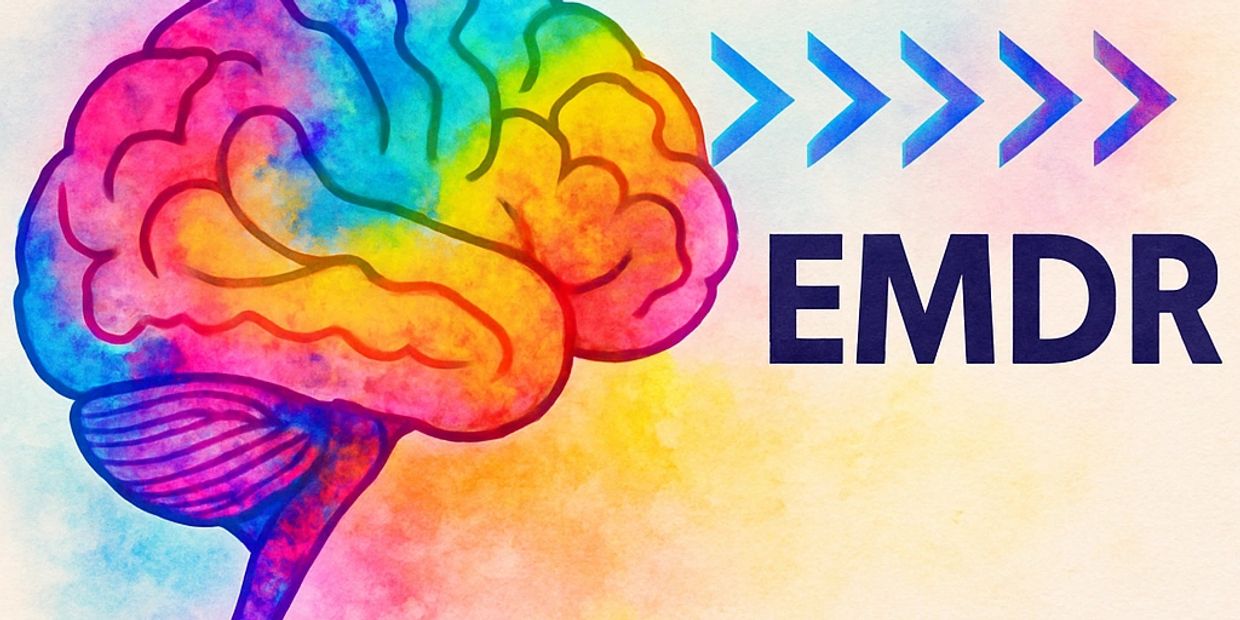 A colorful image of the brain for EMDR