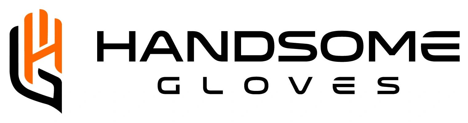 Logo for Handsome Gloves with stylized hand icon.