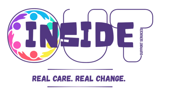 Inside Out Support Services Logo. Real Care. Real Change.