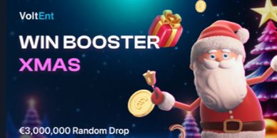 Festive Xmas win booster with Santa and a €3,000,000 random drop.
