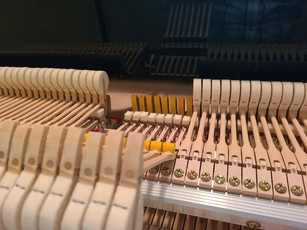 Grand piano hammers. 