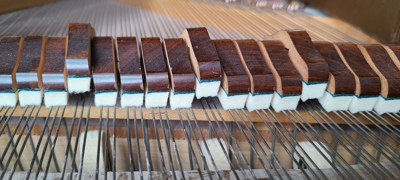 Grand piano dampers. 