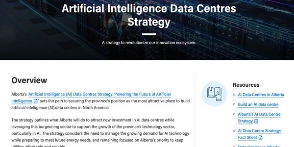 Overview of Alberta's AI Data Centres Strategy for innovation and growth.