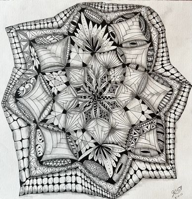 Zentangle Opus Gray Paper Tiles