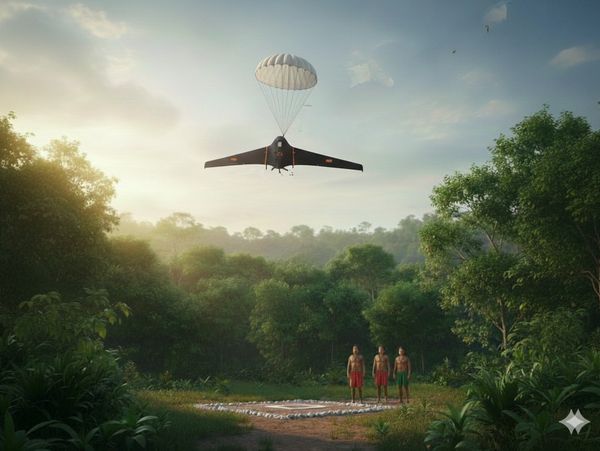 Delivery medicines to remote areas in Forests 