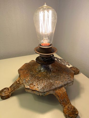 Table lamp with vintage base and parts
10" x 9"
