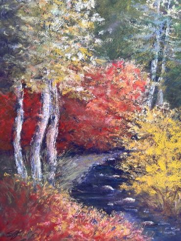 Pastel painting on paper
unframed, 9" x 12"
