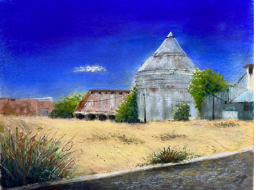 Pastel painting on paper
unframed, 8 1/2" x 6 1/2"
