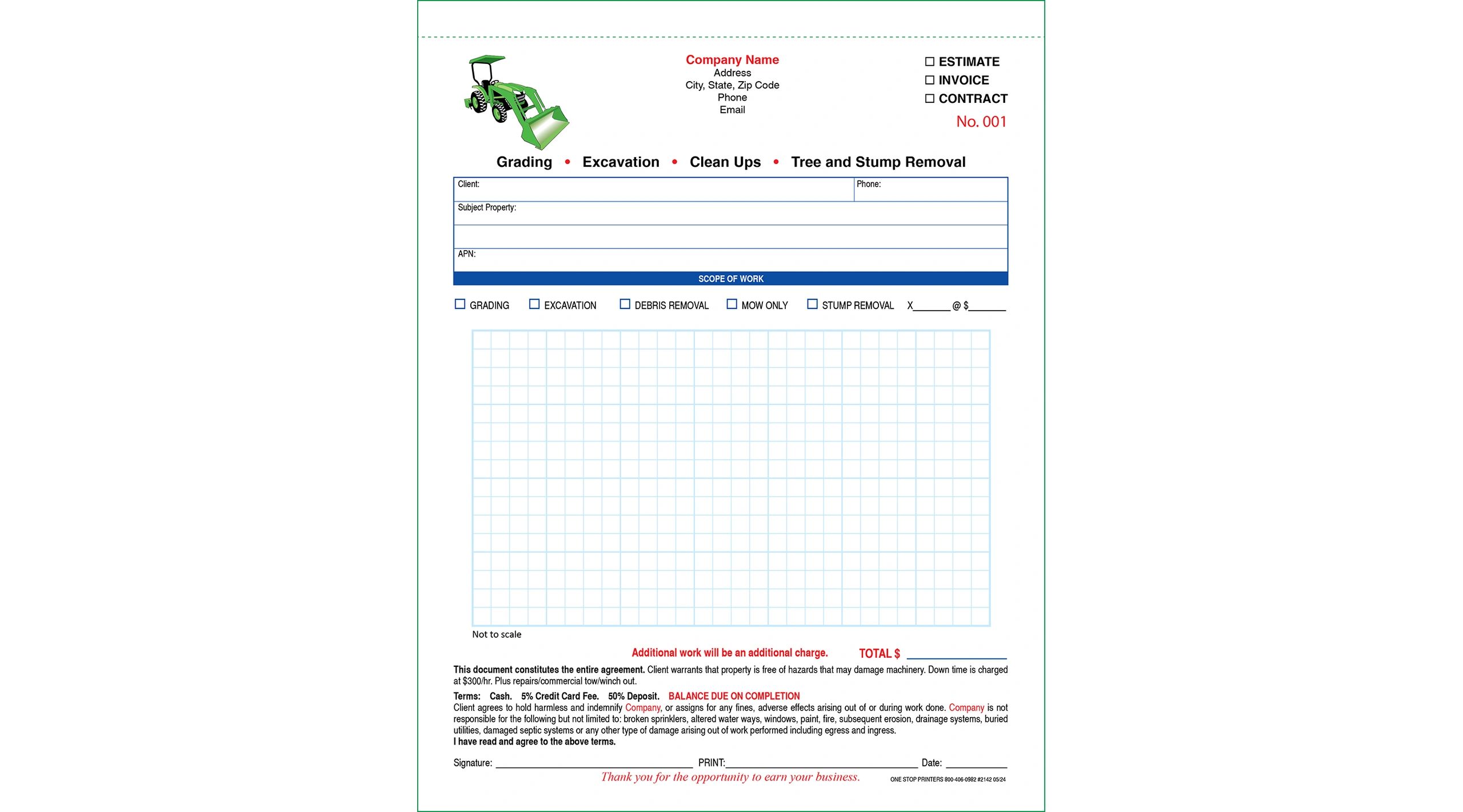 Yard Cleanup Invoice