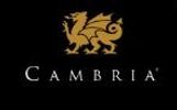 Cambria logo, supplier of stone slabs for countertops