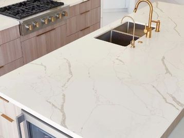 white marble kitchen countertop 