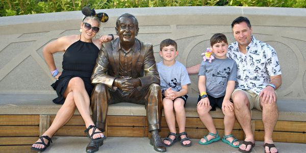 Visiting Walt Disney himself at Epcot!