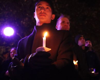 Candlelight Vigil for Colorado Springs Club Q Nightclub Victims in Washington DC on 21 November 2022