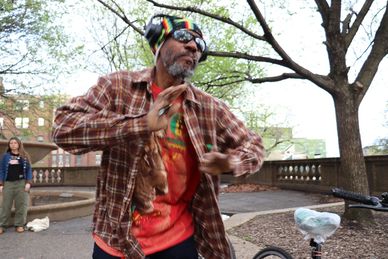 MALCOLM X. PARK DRUM & DANCE CIRCLE at Meridian Hill Park in Washington DC on Easter Sunday, 5 April
