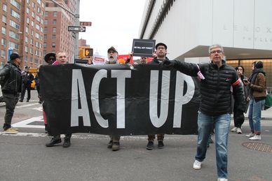ACT UP 30th Anniversary March en route to Union Square in NYC on Thursday afternoon, 30 March 2017