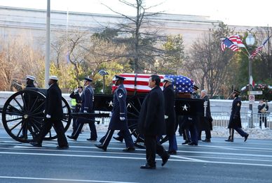 Former President Jimmy Carter Funeral Procession in Washington DC on Tuesday, 7 January 2025 