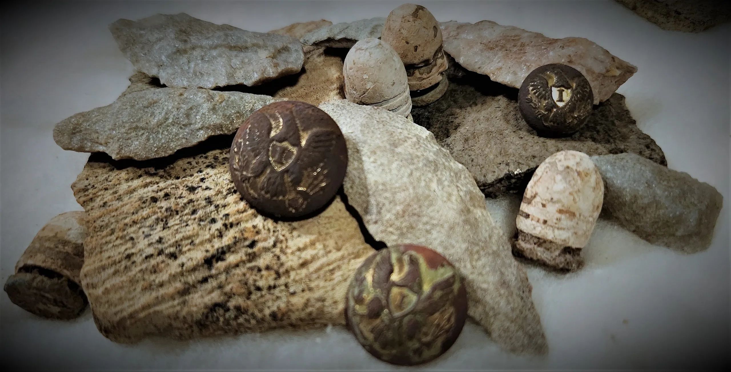 Bullets, buttons, and arrowheads found in Virginia