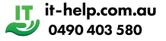 Logo for it-help.com.au -  0490 403 580