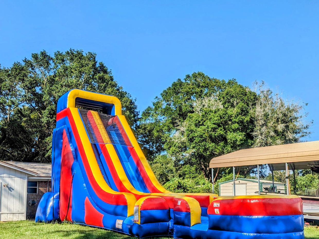 24 ft. largest multi-color inflatable Mega water slide with pool or dry bumper landing