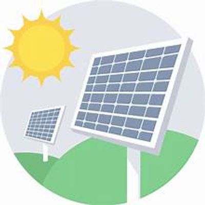 Solar panels harnessing sunlight to generate energy.