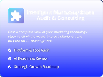 Marketing stack audit and AI consulting services.