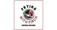 Logo of Frying With Fina featuring a frying pan and flame.